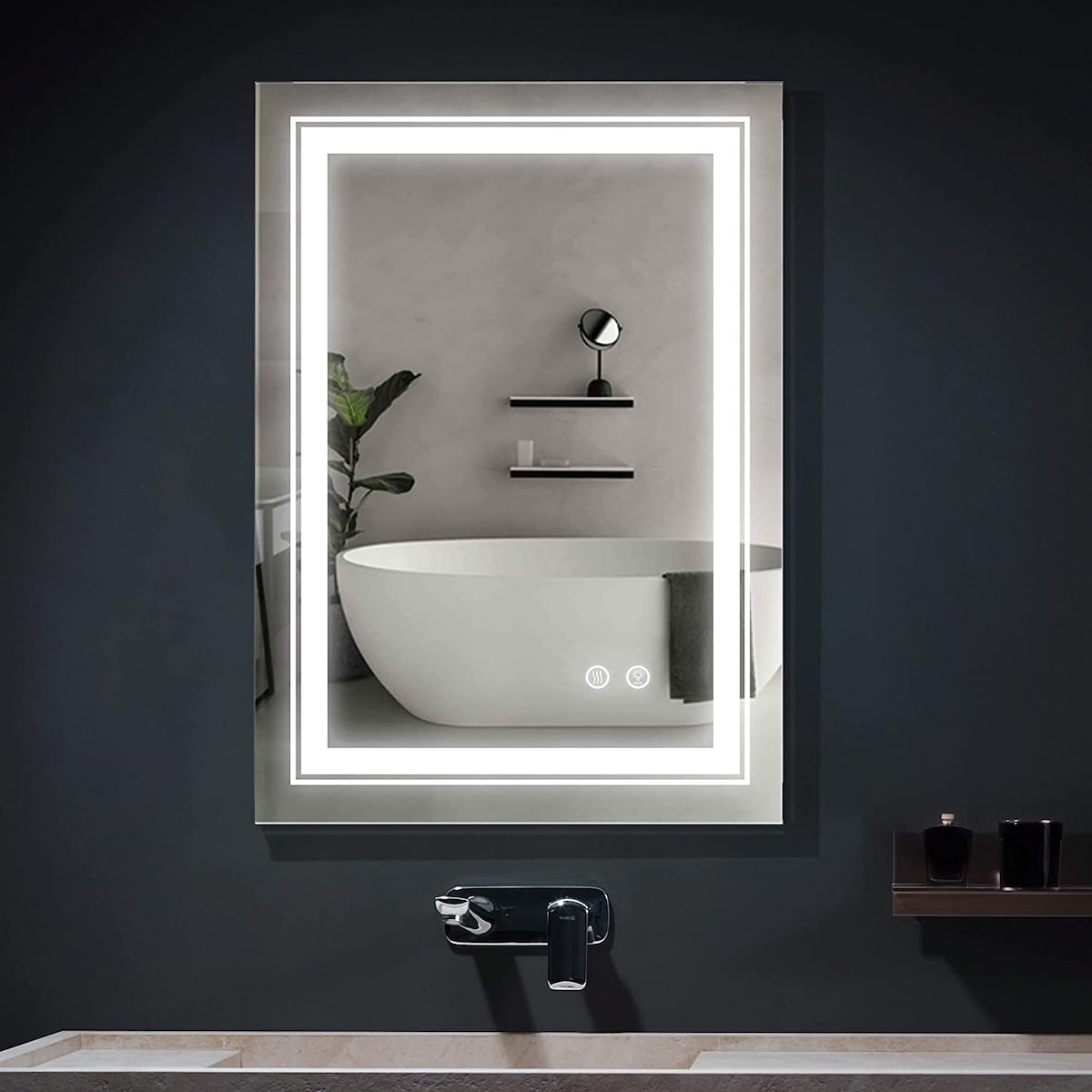 32 x 24 LED Lighted Bathroom Wall Mounted Mirror