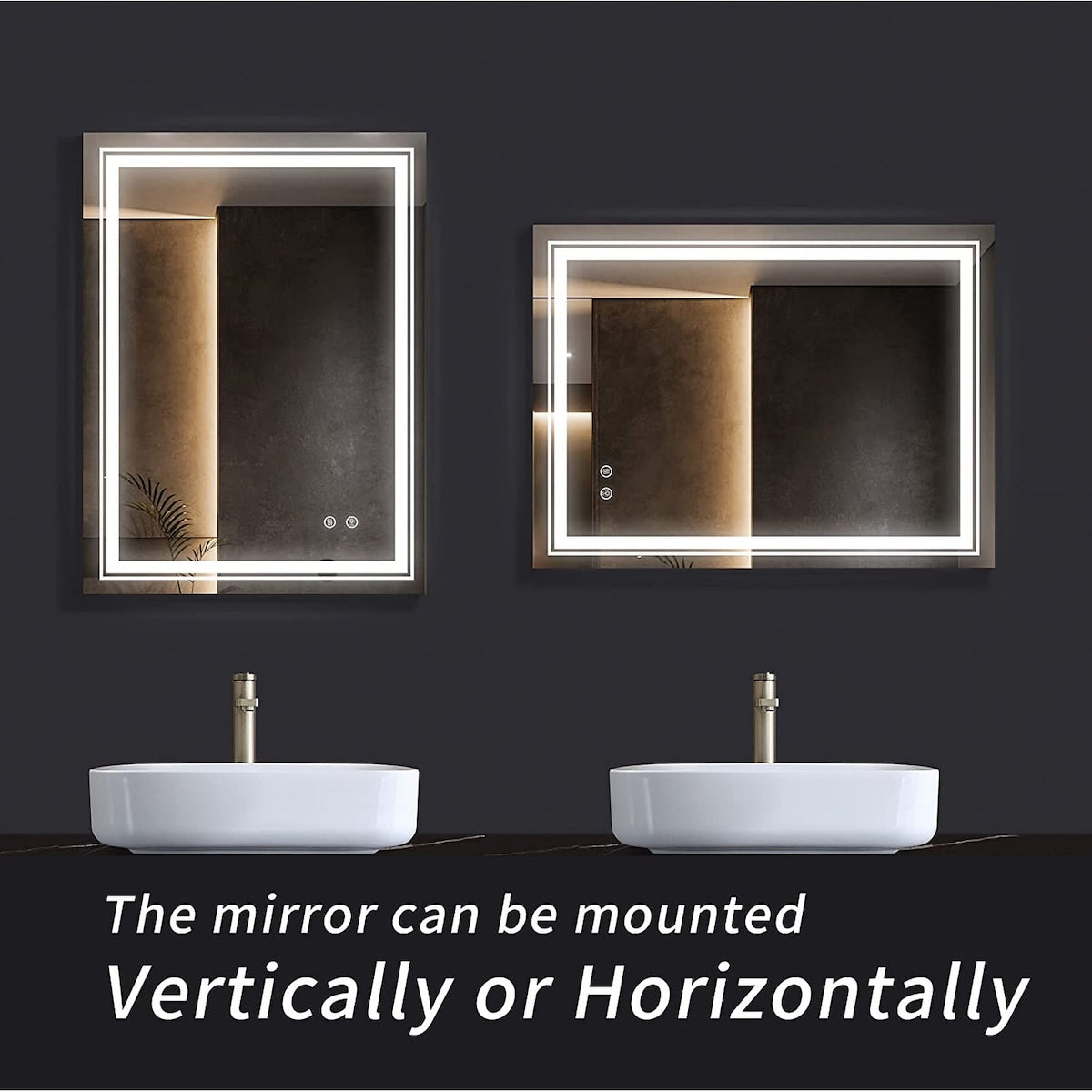 32 x 24 LED Lighted Bathroom Wall Mounted Mirror