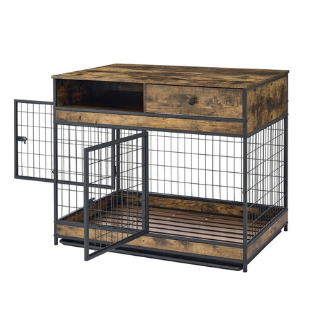 32.17'' H Furniture Dog Cage Crate with Double Doors