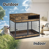 32.17'' H Furniture Dog Cage Crate with Double Doors