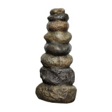 32.2in Stacking stones Garden Statues, Welcome Signs in Five Languages
