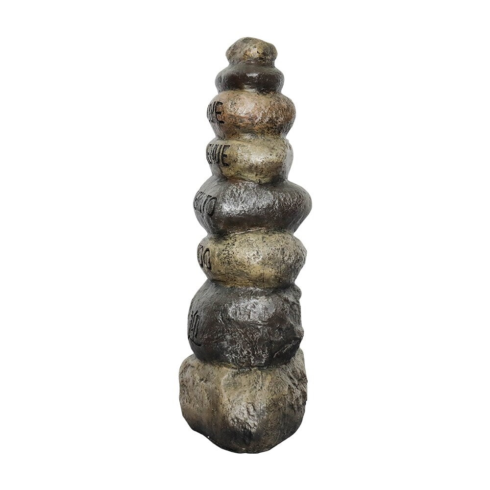 32.2in Stacking stones Garden Statues, Welcome Signs in Five Languages