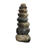 32.2in Stacking stones Garden Statues, Welcome Signs in Five Languages