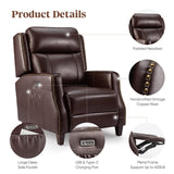 32.7" Wide Genuine Leather Recliner Power Club Recliner
