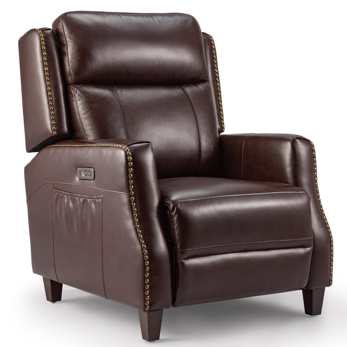 32.7" Wide Genuine Leather Recliner Power Club Recliner