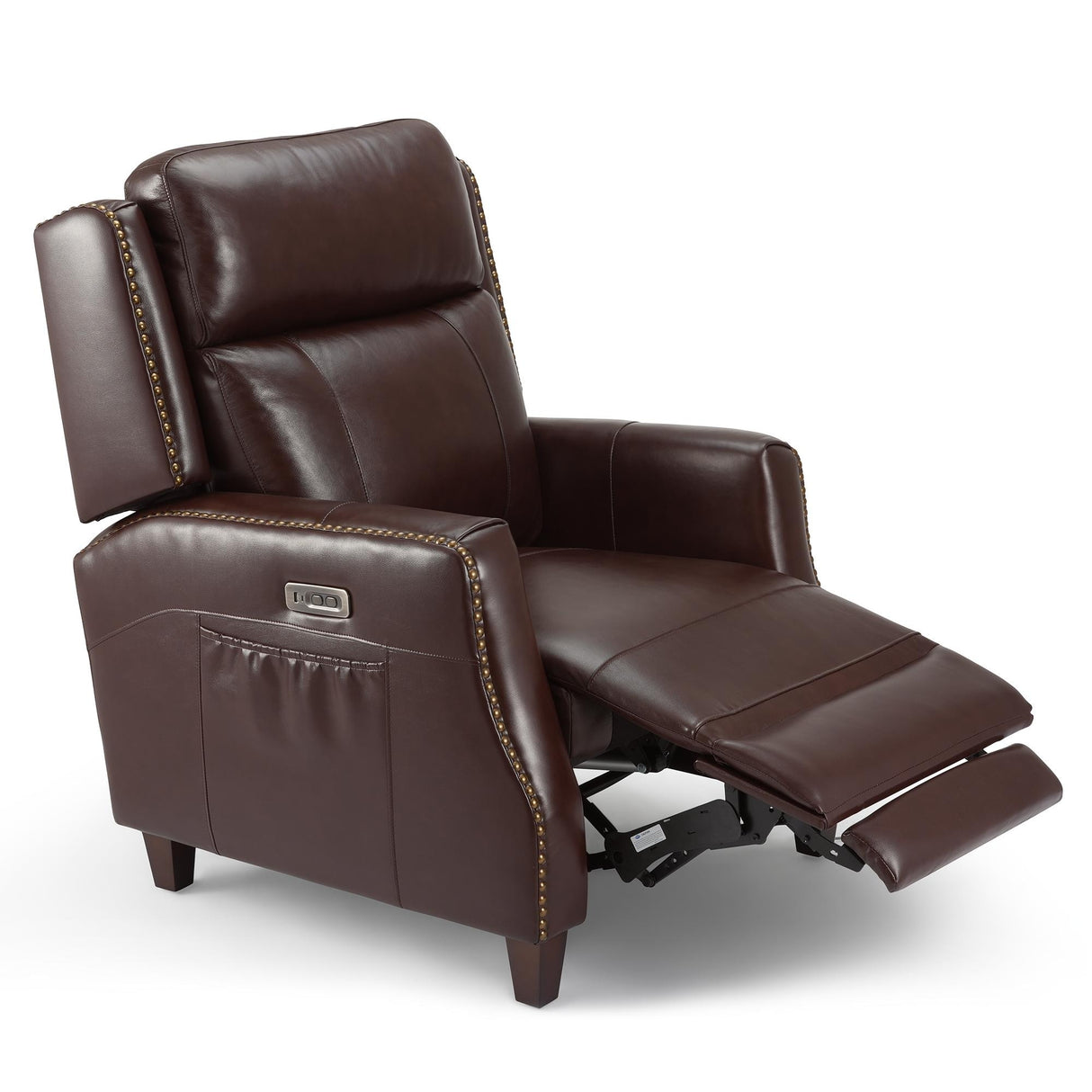 32.7" Wide Genuine Leather Recliner Power Club Recliner