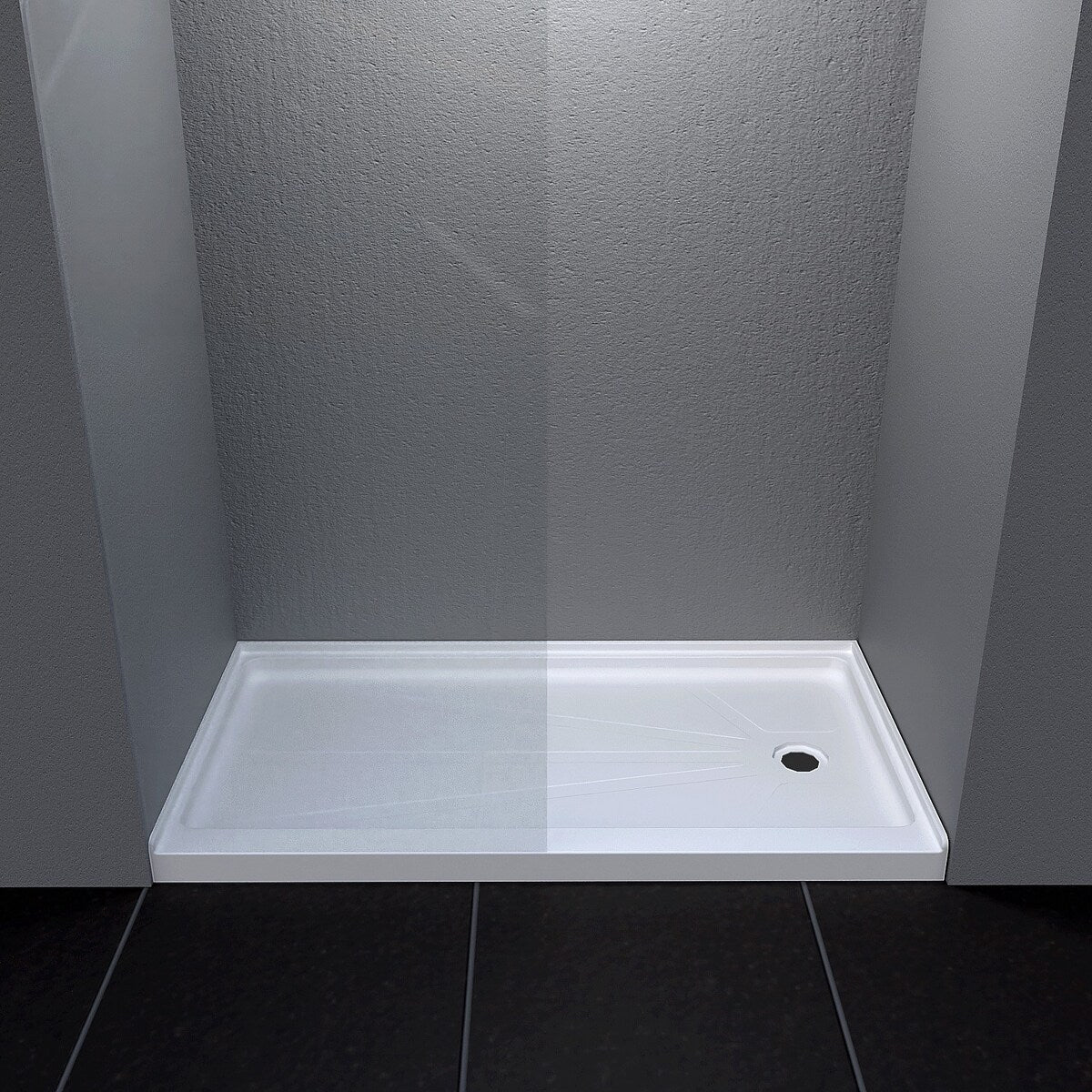 i-Homare 32" X 60" Right Drain Single Threshold Rectangular Shower Base