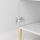 32"W Side Cabinet White Sideboard in Entrance Living Room