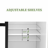 32"W Side Cabinet with Two Doors and One Drawer, White Modern Sideboard, Corridor Storage Cabinets