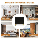 32"W black Sideboard,Side Storage Cabinet with stripes,Accent Cabinet for Kitchen,Hallway,entryway