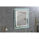 32*24 LED Lighted Bathroom Wall Mounted Mirror with High Lumen+Anti-Fog Separately Control - 32*24