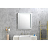 32*24 LED Lighted Bathroom Wall Mounted Mirror with High Lumen+Anti-Fog Separately Control - 32*24