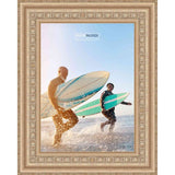 32x20 Traditional Silver Complete Wood Picture Frame with UV Acrylic, Foam Board Backing, & Hardware