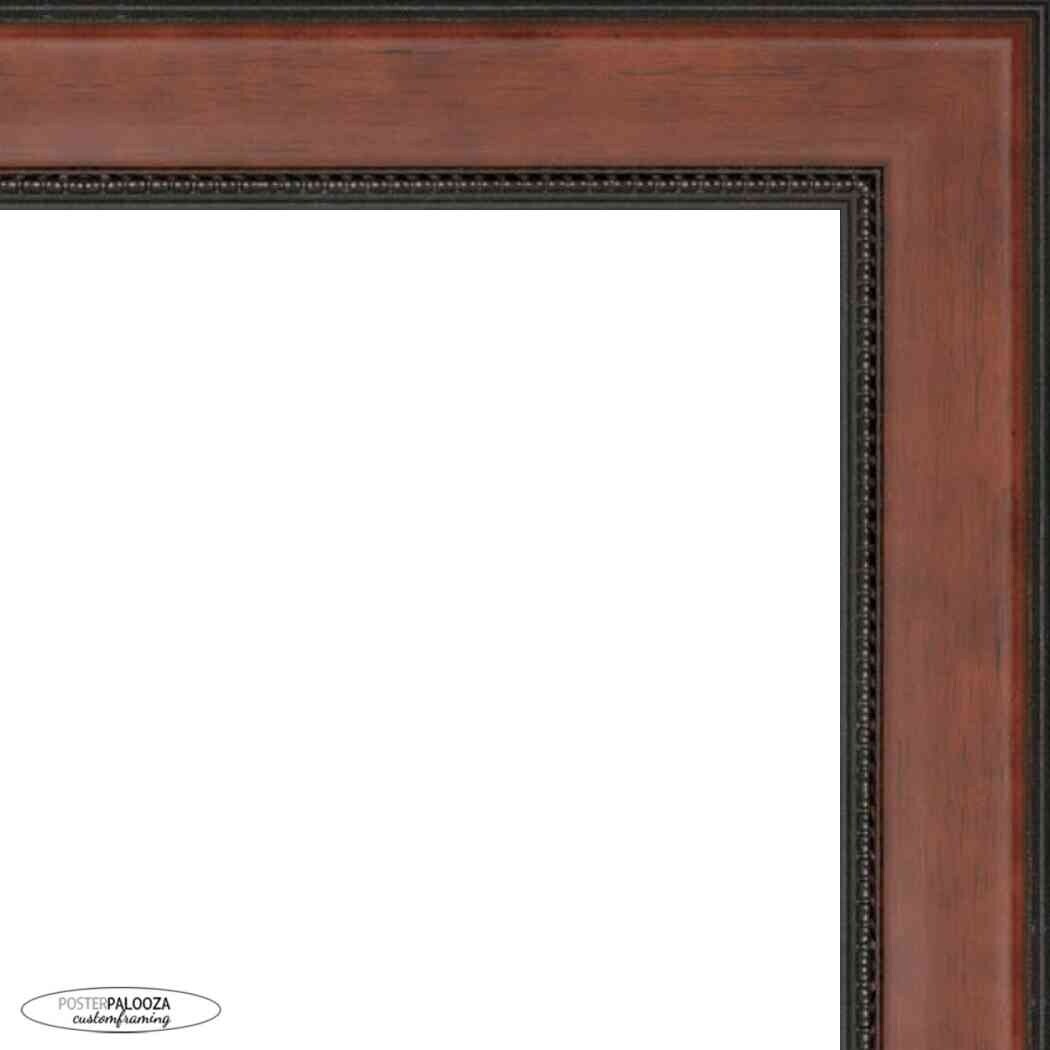 32x22 Traditional Walnut Complete Wood Picture Frame with UV Acrylic, Foam Board Backing, & Hardware