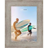 32x24 Distressed/Aged Contrast Grey Complete Wood Picture Frame with UV Acrylic, Foam Board Backing, & Hardware