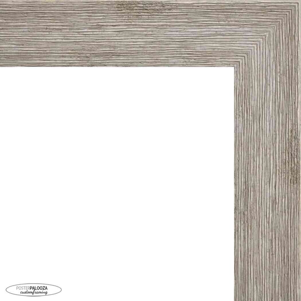32x24 Distressed/Aged Contrast Grey Complete Wood Picture Frame with UV Acrylic, Foam Board Backing, & Hardware