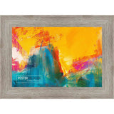 32x24 Distressed/Aged Contrast Grey Complete Wood Picture Frame with UV Acrylic, Foam Board Backing, & Hardware