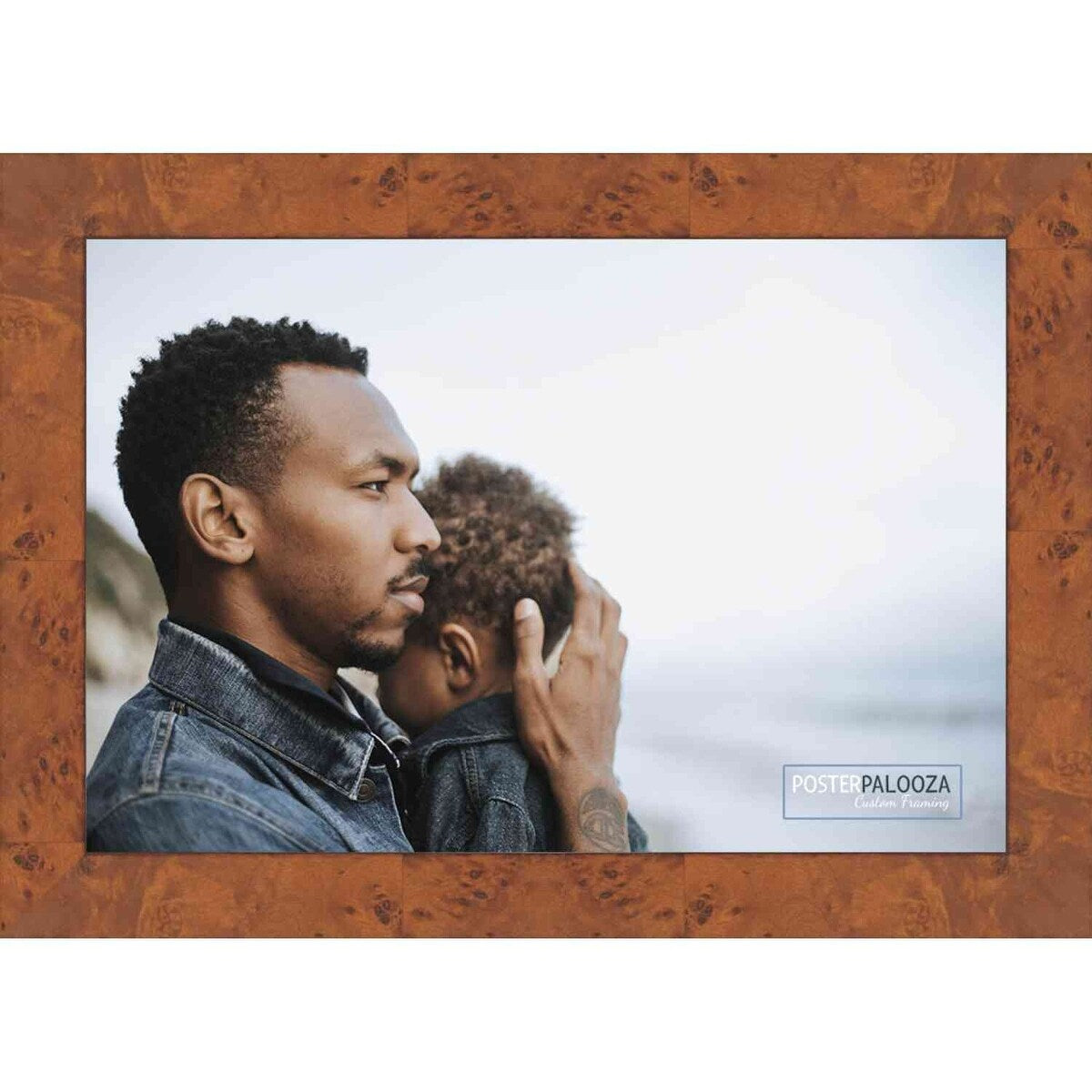 32x26 Veneer Honey Pecan Complete Wood Picture Frame with UV Acrylic, Foam Board Backing, & Hardware