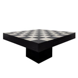 Sagebrook Home Modern 32x32 Resin Chess Set, Black, white - 32.0" x 32.0" x 16.0"