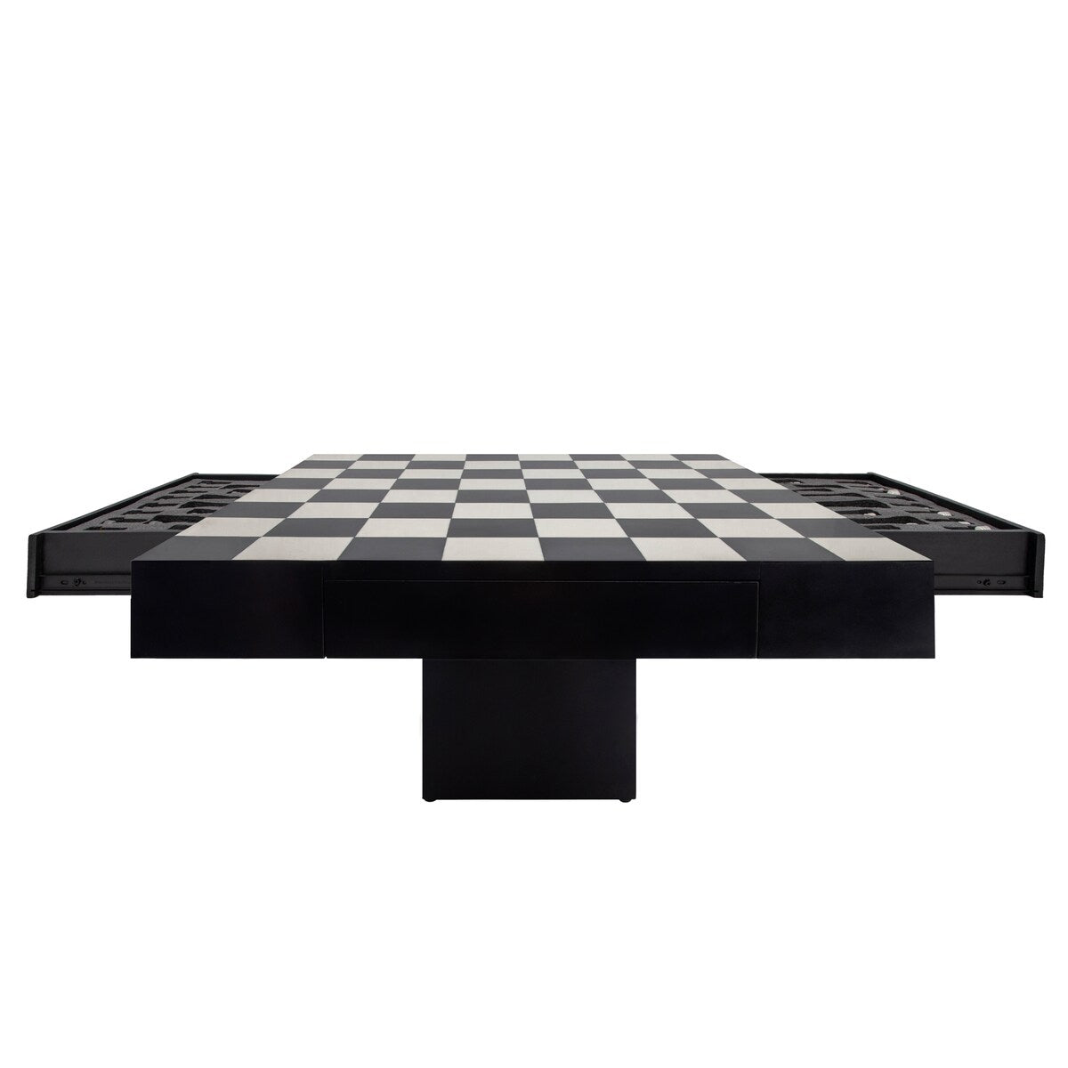 Sagebrook Home Modern 32x32 Resin Chess Set, Black, white - 32.0" x 32.0" x 16.0"