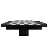 Sagebrook Home Modern 32x32 Resin Chess Set, Black, white - 32.0" x 32.0" x 16.0"