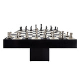 Sagebrook Home Modern 32x32 Resin Chess Set, Black, white - 32.0" x 32.0" x 16.0"