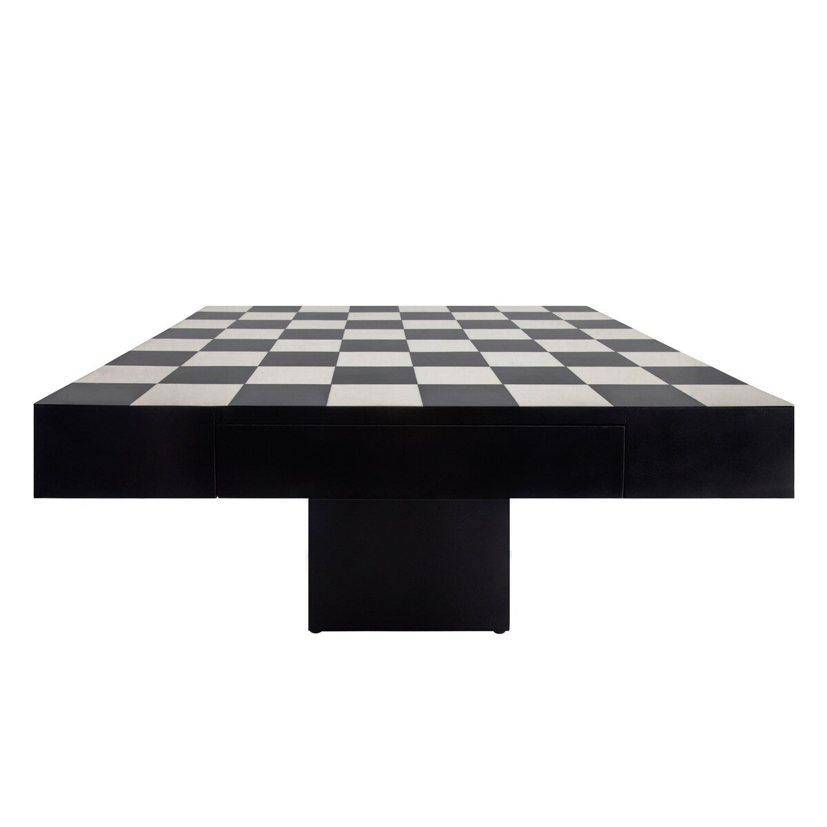 Sagebrook Home Modern 32x32 Resin Chess Set, Black, white - 32.0" x 32.0" x 16.0"