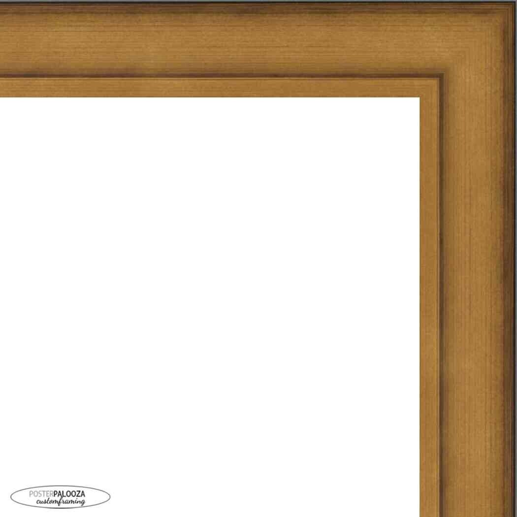 32x32 Traditional Antique Gold Complete Wood Square Picture Frame with UV Acrylic, Foam Board Backing, & Hardware