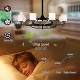33 Inch Chandelier Ceiling Fan for Bedroom Dining Room
