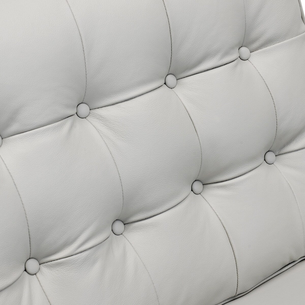 33 Inch Power Reclining Leatherette Accent Chair, White