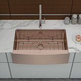 33 Rose Gold Farmhouse sink