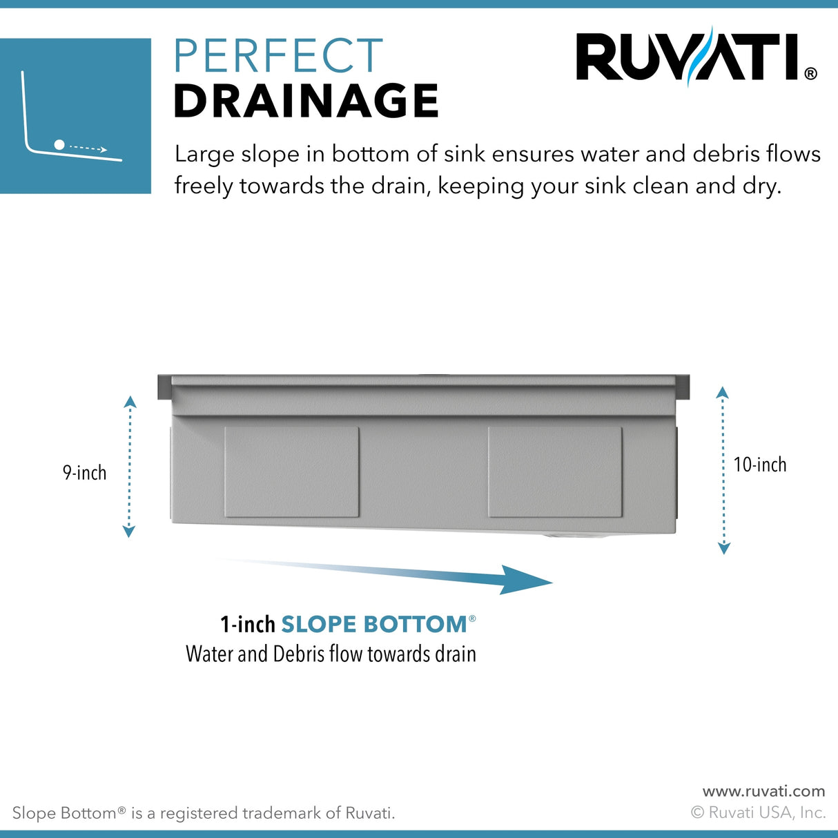 33-inch Workstation Two-Tiered Ledge Kitchen Sink Undermount 16 Gauge Stainless Steel RVH8222