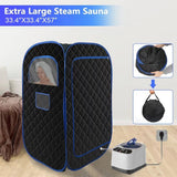 33.4 in.W Portable Steam Sauna with 3L Steamer with Remote Control