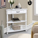 33.8"Small Triangle Corner Table,Wood Corner Side Table for Small Spaces,3 Tier End Corner Table with Solid Wood Legs