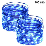 33FT 100 LED Copper Wire String Lights Blue - Medium