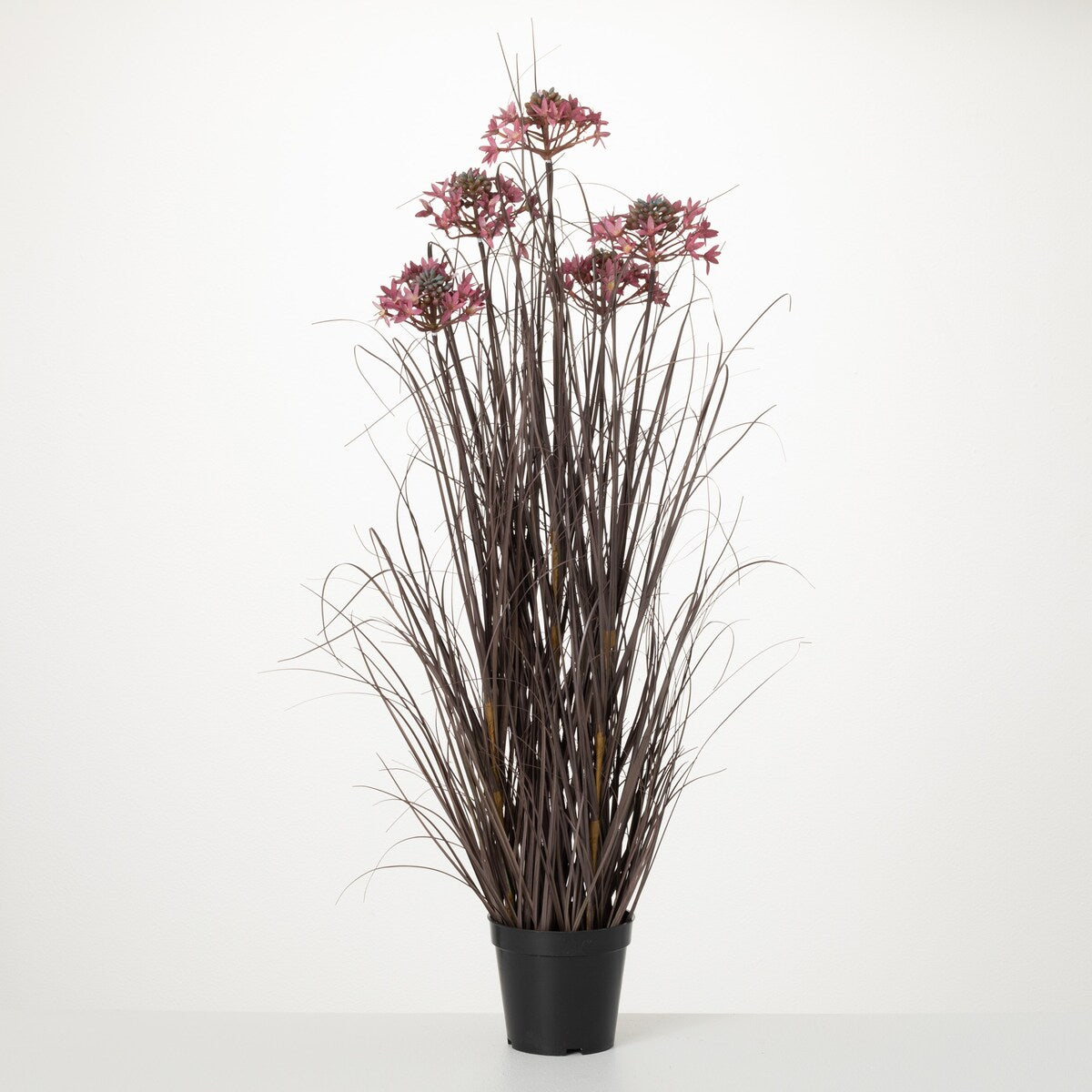 33"H Sullivans Tall Potted Rustic Grass, Red - 9.5"L x 9.5"W x 33"H