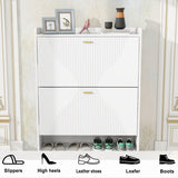 33"W Shoe Cabinet Organizer, shoe storage boxes, 2drawer entrance Shoe storage