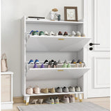 33"W Shoe Cabinet Organizer, shoe storage boxes, 2drawer entrance Shoe storage