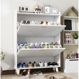 33"W Shoe Cabinet Organizer, shoe storage boxes, 2drawer entrance Shoe storage