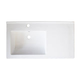 34-in. W x 18-in. D Ceramic Top Set In White Color With Single Hole CUPC Faucet