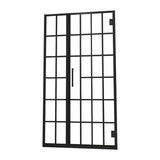 34"/40" x 72" Pivot Framed Shower Door with Pattern Glass in Matte Black