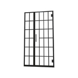 34"/40" x 72" Pivot Framed Shower Door with Pattern Glass in Matte Black