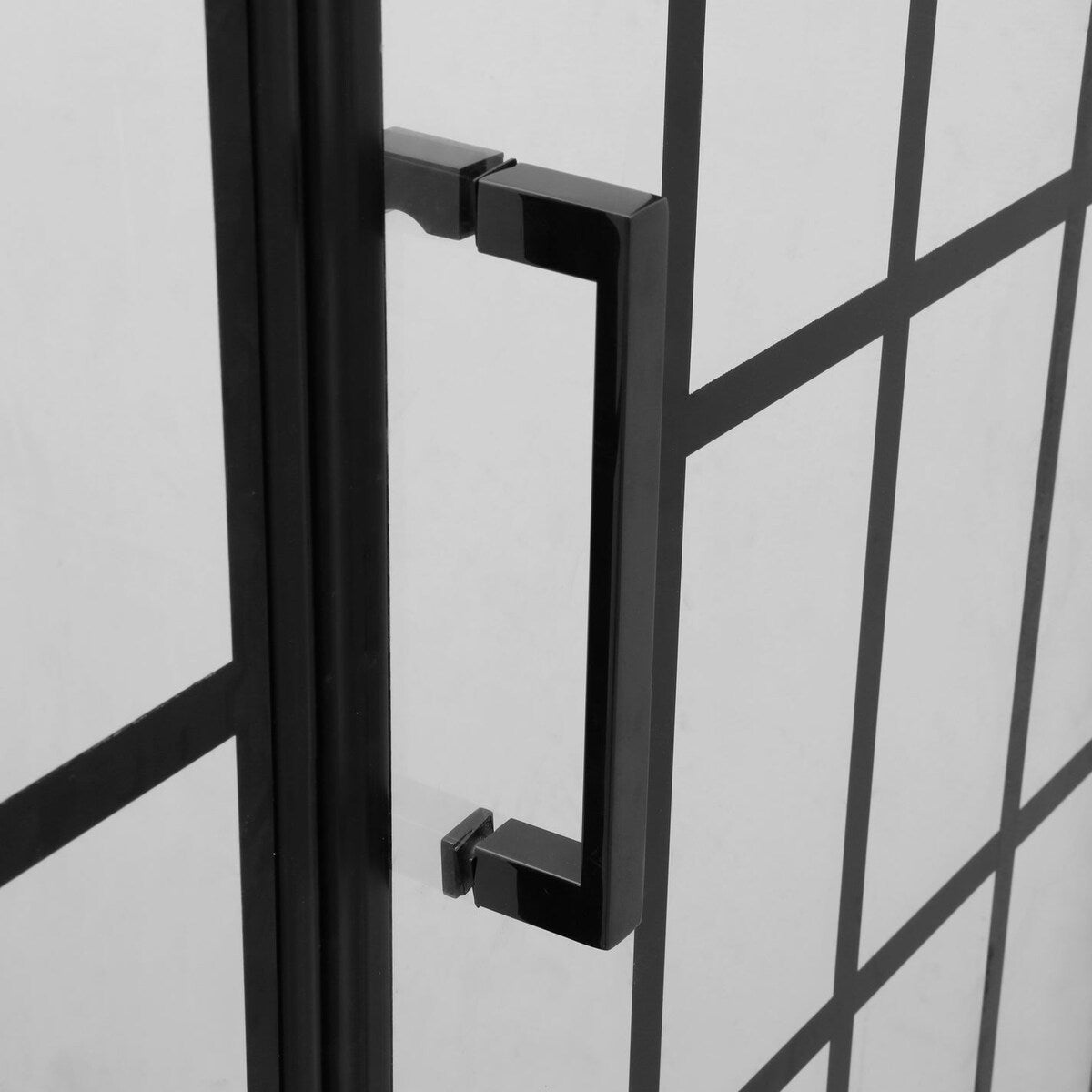 34"/40" x 72" Pivot Framed Shower Door with Pattern Glass in Matte Black