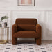 34" Modern Single Lamb Fleece Fabric Sofa with Support Pillow