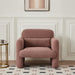 34" Modern Single Lamb Fleece Fabric Sofa with Support Pillow
