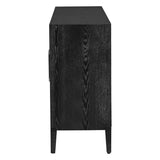 34" Tall MDF 3-door Accent Cabinet with Adjustable Shelf