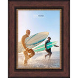 34x26 Traditional Walnut Complete Wood Picture Frame with UV Acrylic, Foam Board Backing, & Hardware
