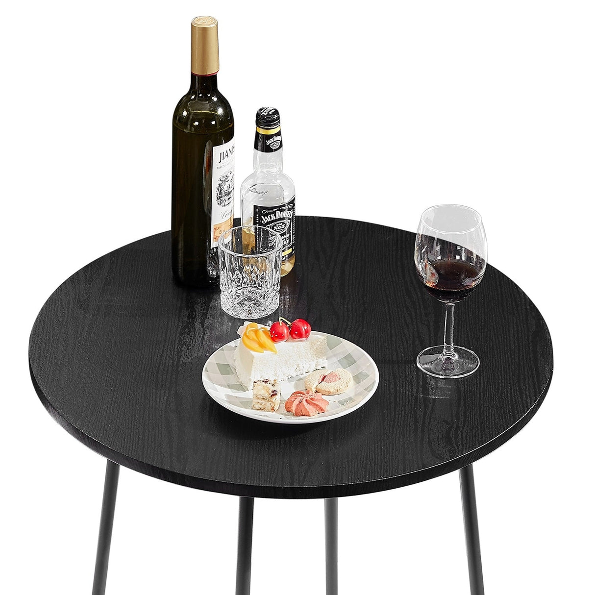 35.4'' High Round Bar Table, Industrial Style Wood Top Bistro Pub/Breakfast Table