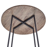 35.4'' High Round Bar Table, Industrial Style Wood Top Bistro Pub/Breakfast Table