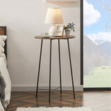 35.4'' High Round Bar Table, Industrial Style Wood Top Bistro Pub/Breakfast Table
